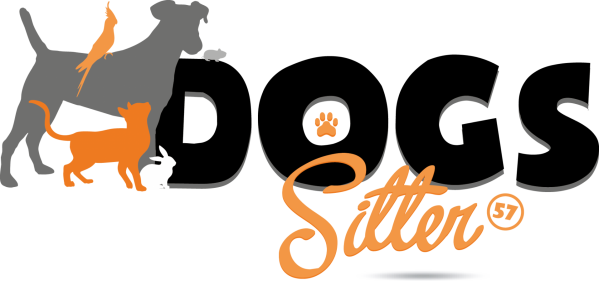 Logo dog sitter fond blanc